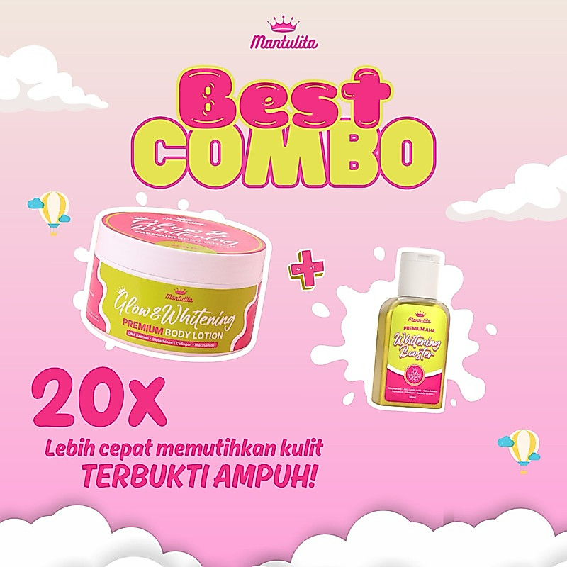 paket mantulita lotion premium + serum aha mantulita