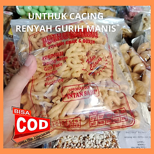Kue Unthuk Cacing - Kue Turing - Unthuk Yuyu - Kue Unthuk Cacing Thuring Putu Kering Oleh-oleh Cemil