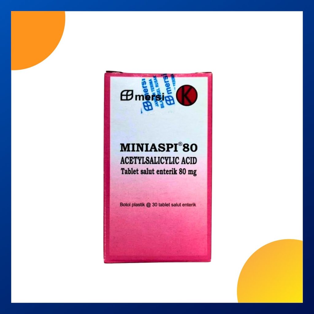 MINIASPI 80 80 MG 1 BOTOL @ 30 TABLET SALUT ENTERIK
