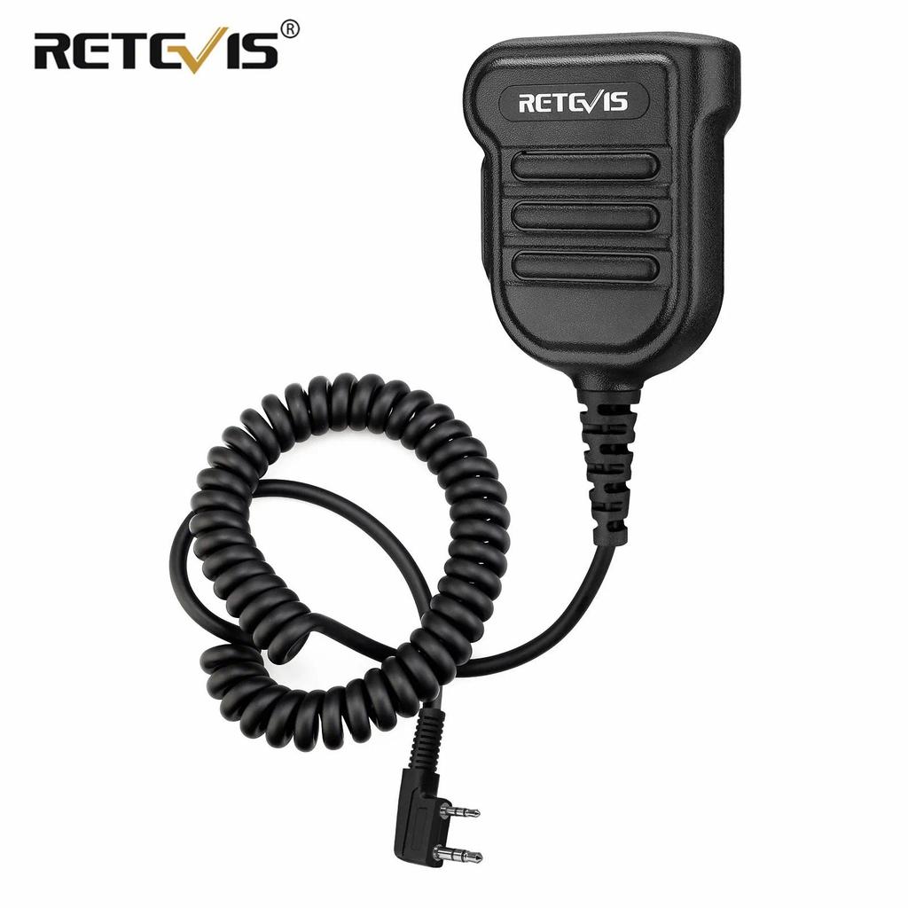 Retevis H103K Walkie Talkie Microphone IP54 Waterproof Shoulder Speaker Rao Mic PTT for Baofeng UV5R