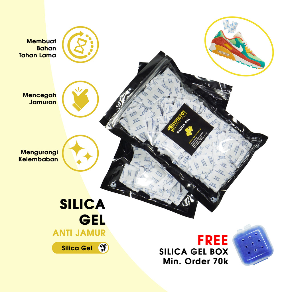 Hypospot - Silica Gel [Pasir Silika] Bundling Alat Press Sepatu - HypoGlue Lem Super Sepatu - Leathe