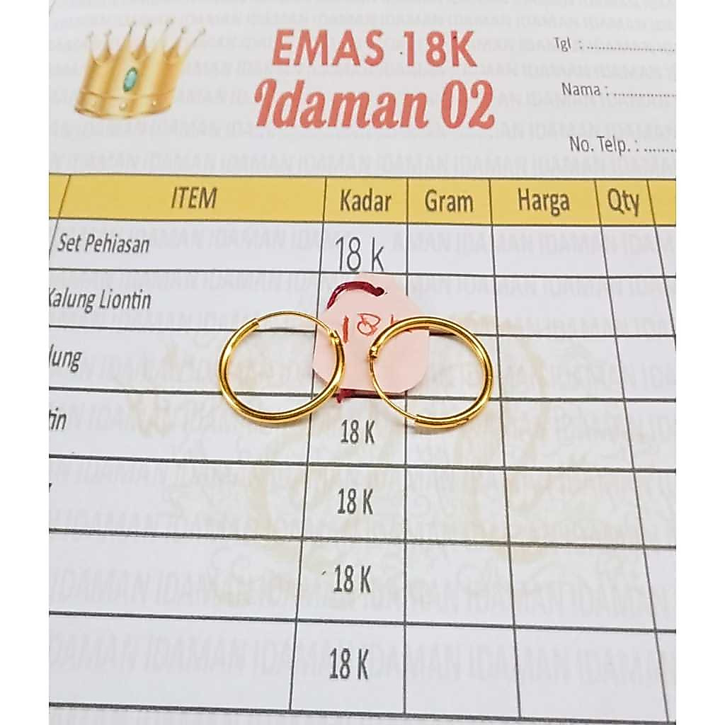 anting dewasa emas asli kadar 700 dapat surat dari toko