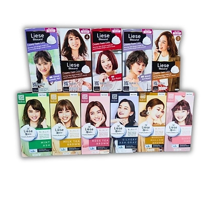 Liese Creamy Bubble Color | Cat Rambut Busa Jepang | Tanpa Amonia | BPOM Aman & Mudah Dipakai