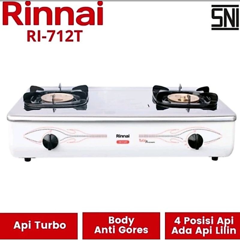 Kompor gas Rinnai RI-712T Api Turbo / RI 712T / RI 712 T