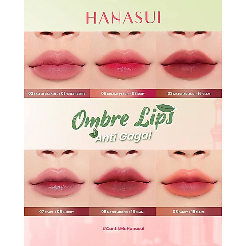 ELYSABETHME (PAKET OMBRE) Hanasui lips anti gagal paket hemat ombre rekomendasi bundling