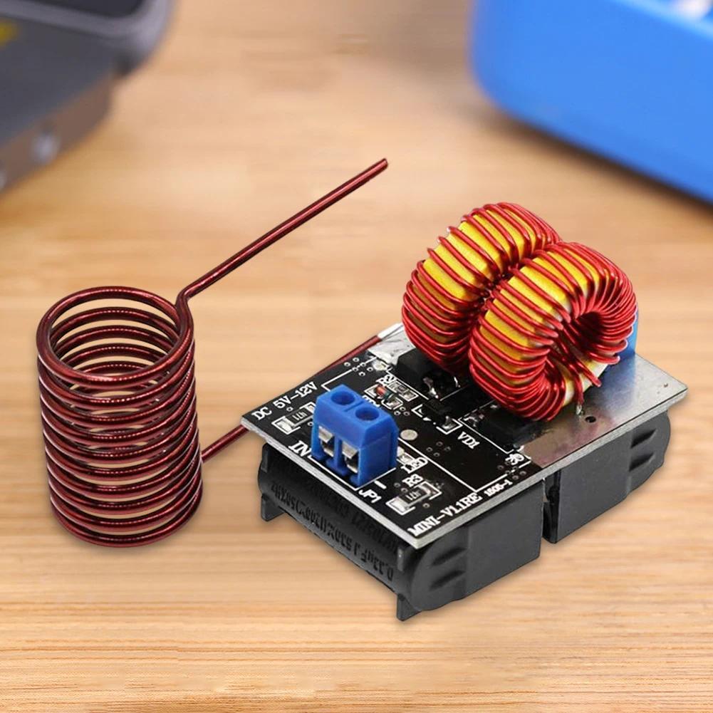 120W Mini ZVS Induction Heating Board DC 5-12.0V Input Voltage ZVS Heating Machine Power Supply Modu
