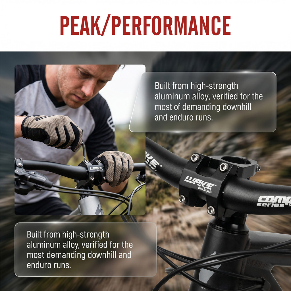 Batang Sepeda 31.8Mm Batang Stang Pendek Batang MTB Pendek Cocok untuk Semua Gunung Bertahan Menurun