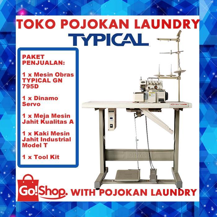 Mesin Obras TYPICAL GN-795D - Obras Benang 5 Industrial Motor Servo