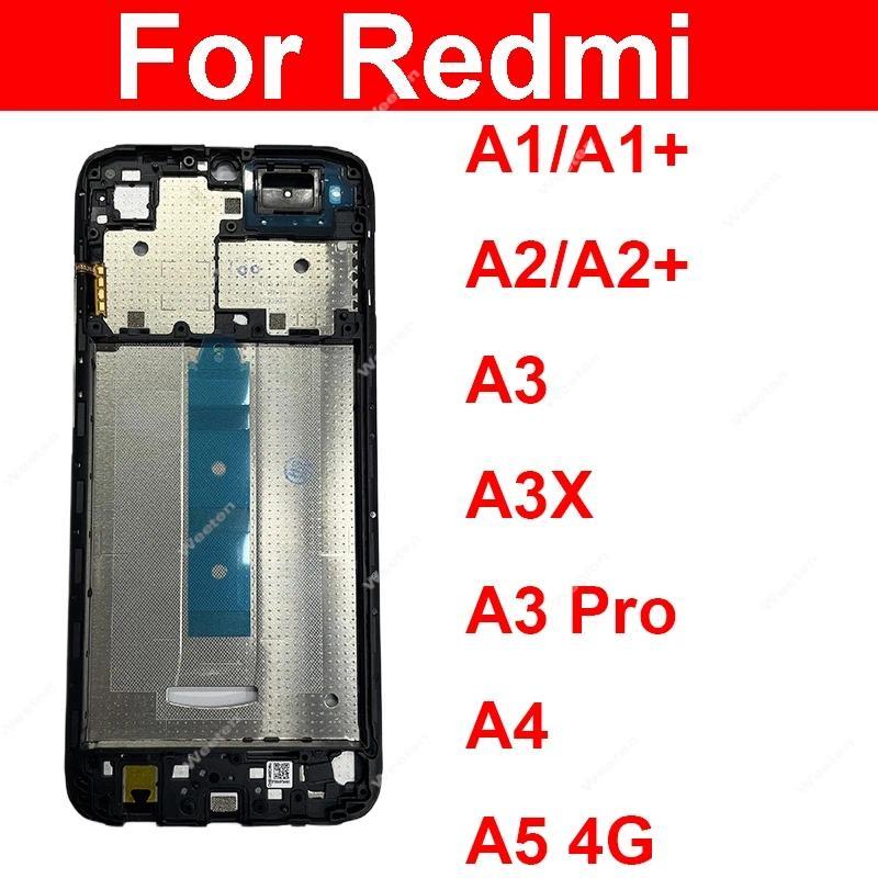 LCD splay Screen Frame Cover For Xiaomi Redmi A1 A2 A3 A3X A5 Plus 4G Pro LCD Frame Cover Holder Bez