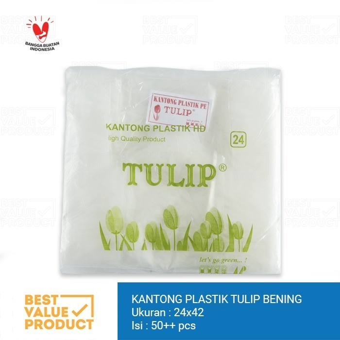 Kantong Kresek PE BENING 24 / Plastik Bening PE Go Green isi 50++