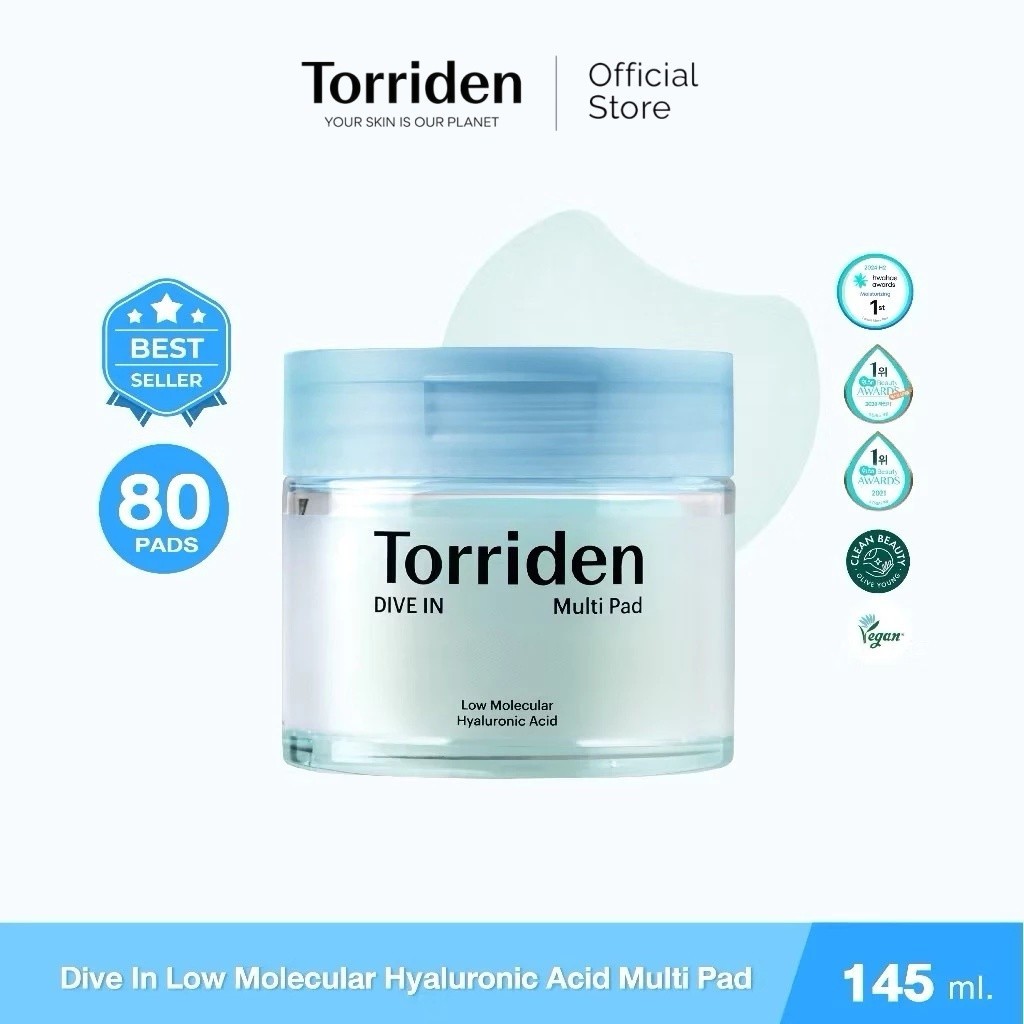 Torriden DIVE-IN Low Molecular Hyaluronic Acid Multi Pad , Toner Pad , 80ea