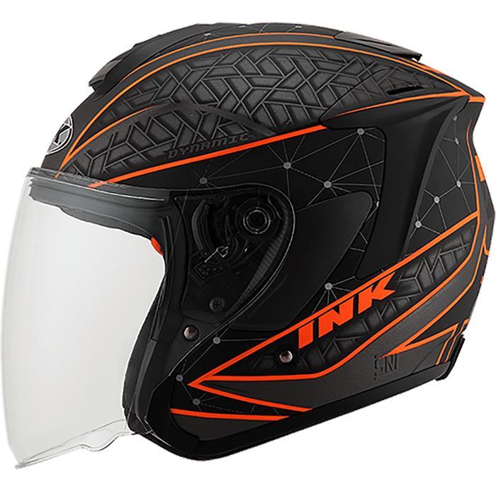 HELM INK DYNAMIC #2 - GUNMETAL DOFT/ORANGE FLUO - M