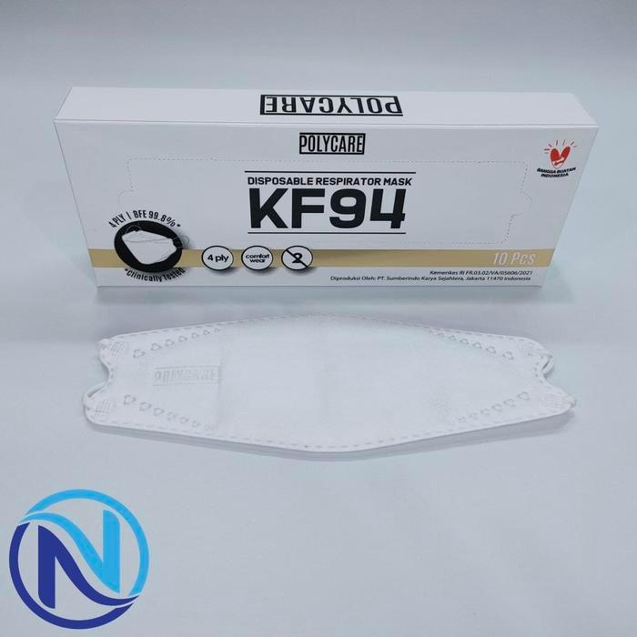 Masker Polycare KF94 (Emboss) - Putih