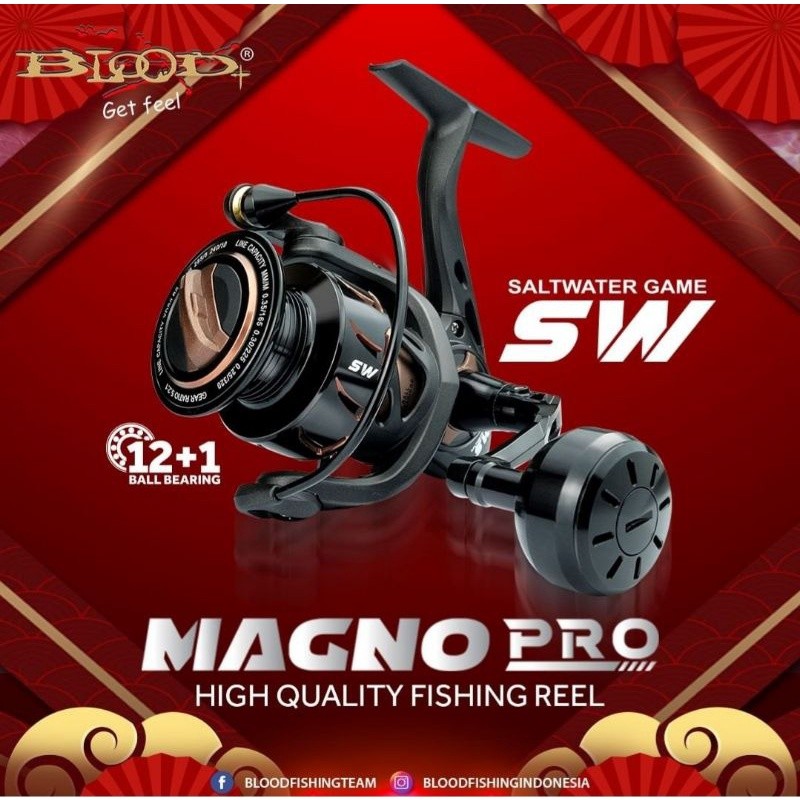 Reel Blood Magno Pro 4000 SW Power Handle Aluminium Spool