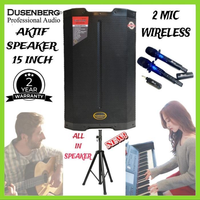 Paket Sound DUSENBERG Aktif 15 Inch Speaker Keyboard, Gitar, Karaoke