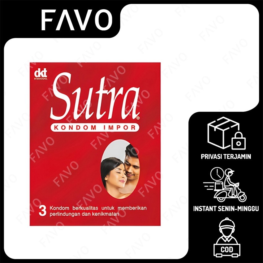 [SNI] Kondom Sutra Merah isi 3 Pcs - Kondom Tipis Sutra