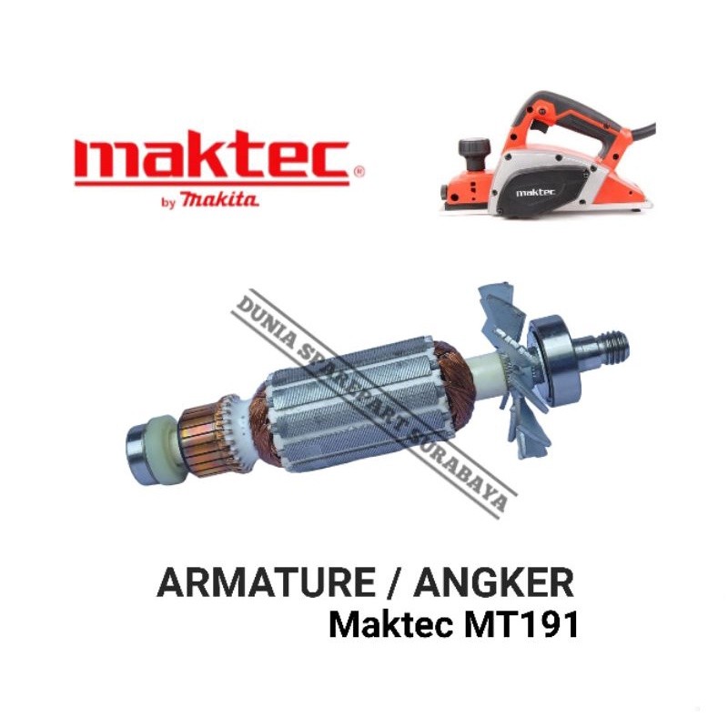TERNASTORE Armature For Mesin Planer Maktec MT191 / Angker Dinamo Ketam Maktec MT 191 / Rotor Gulung