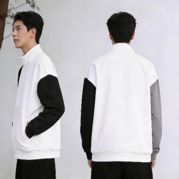 Jaket Bomber Pria Wanita Simple Keren
