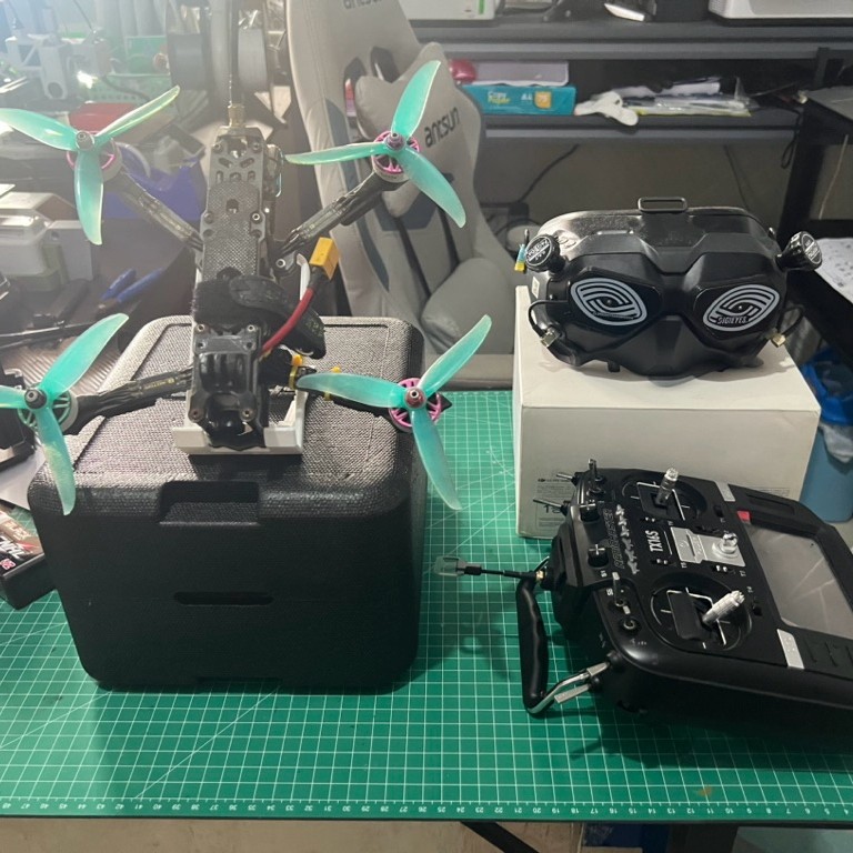 Paket FPV Drone 5 Inch Siap Terbang Remote TX16S DJI Goggles V2 Baterai 4S Lipo Set Lengkap Drone Ba