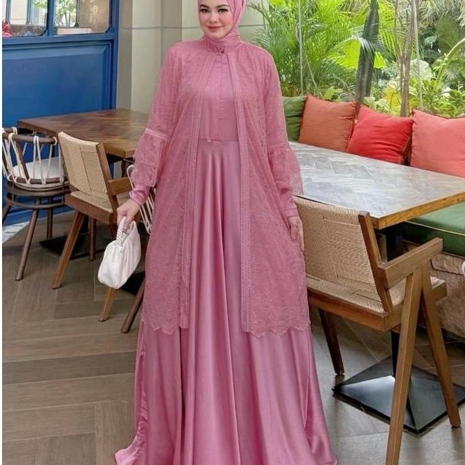 BELIFI | BIANCA Luxury Gamis Syari Set Hijab Sophisticated untuk Daily Wear yang Elegan