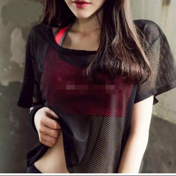 Kaos Jaring / Atasan Jaring / Crop Jaring / Baju Jala / Kaos Jaring Wanita (tanpa Dalaman)