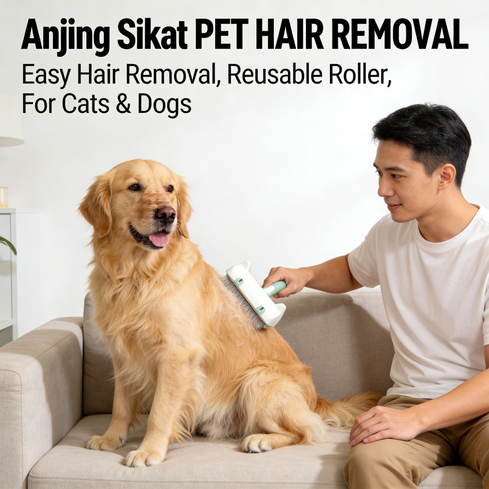 Sikat Roller Anjing Kucing Pembersih PET HAIR Sikat Pakaian Bulu Removal Ajaib Penghilang Roller