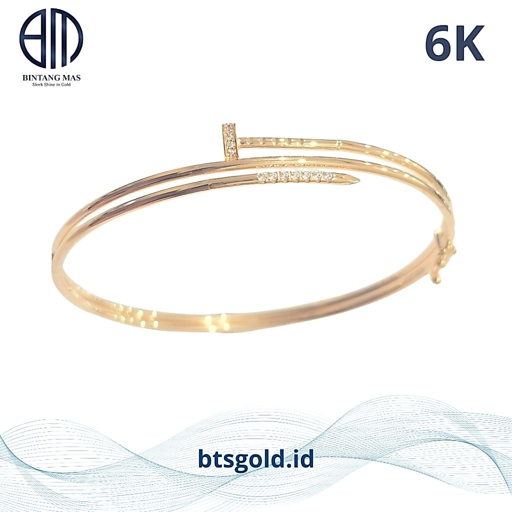Gelang Emas Bangle Paku | 6K