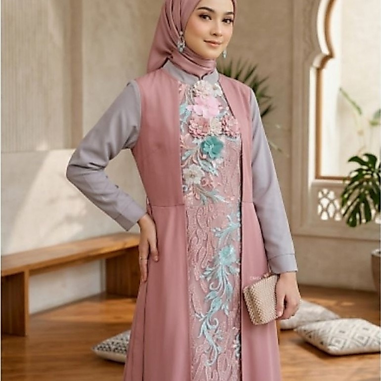 Preloved Gamis Pesta, Gamis Lebaran, Gamis Merek OMG Cinema