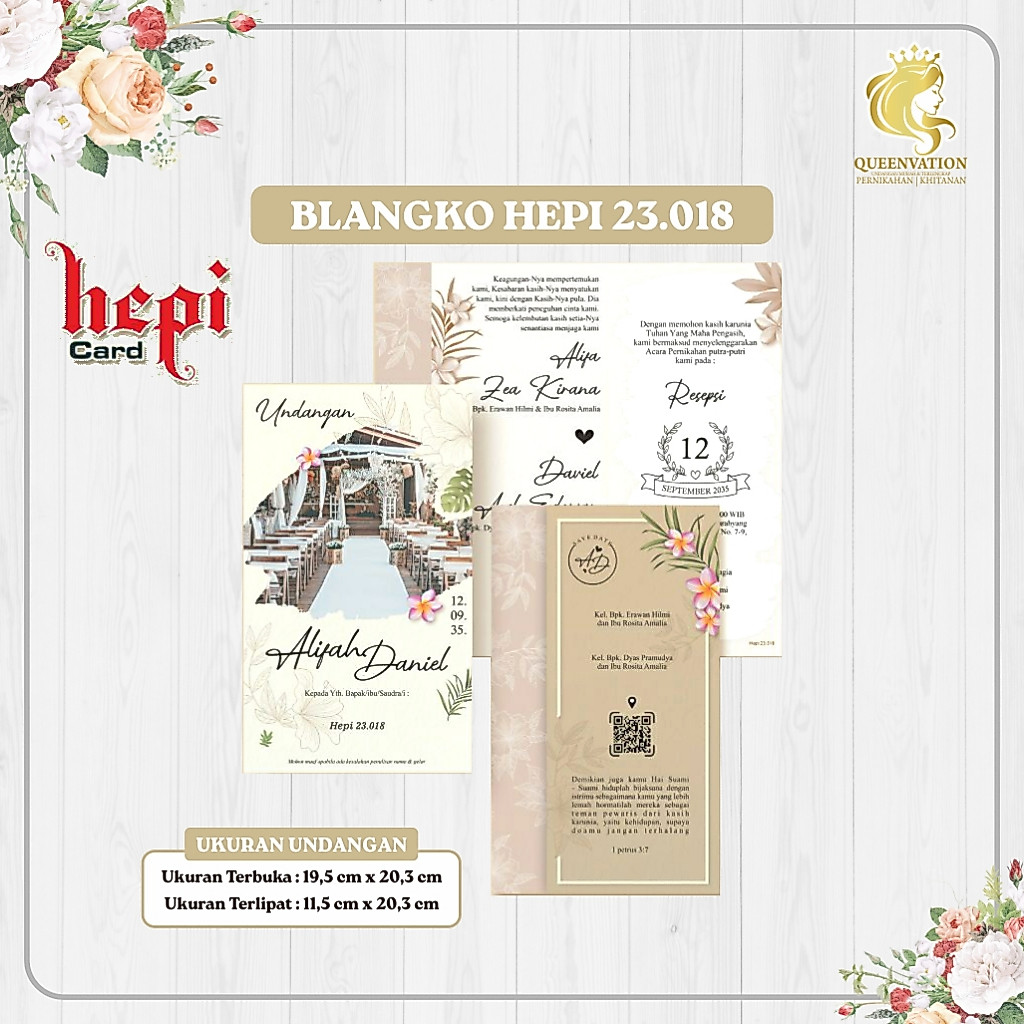 Undangan Pernikahan / Khitanan / Aqiqah Blangko Hepi 23.018 - 23.022