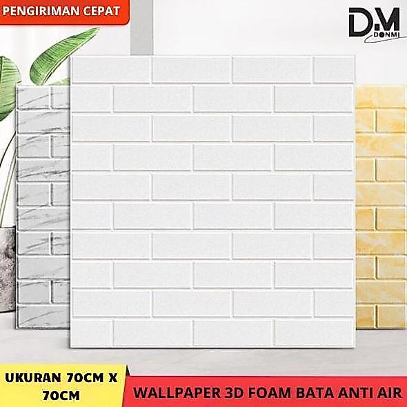 ADG Wallpaper Dinding 3D Foam Bata Wallsticker Bata Warna  70x77cm Tebal 3mm | Wallpaper Dinding 3D 