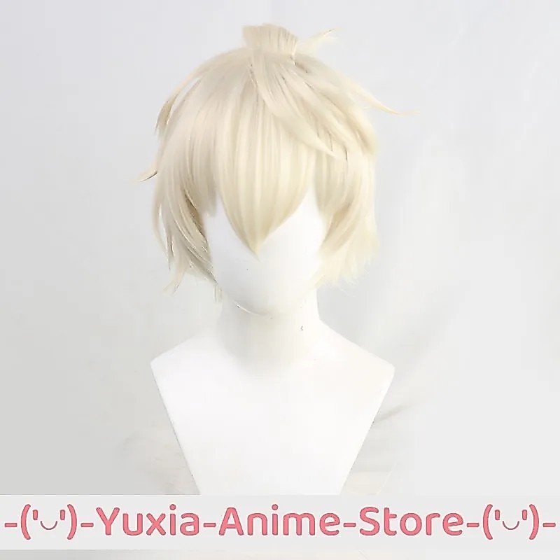 GENSHIN IMPACT BENNETT COSPLAY WIG AND CAP ANIME GAME ROLEPLAY WIGS PARTY COSTUME PROP SYNTHETIC
