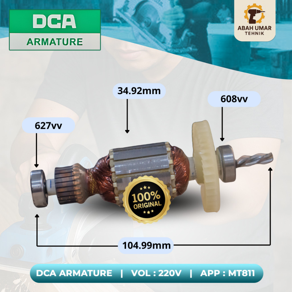 LEMUSHOP Armature Angker Mesin Bor Maktec MT-811 13mm Original