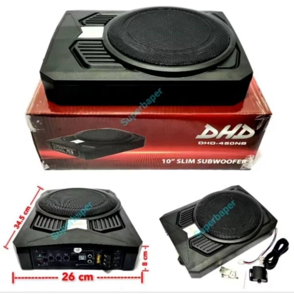 Subwofer Kolong 10 Inch DHD-450NB Slim Subwoofer