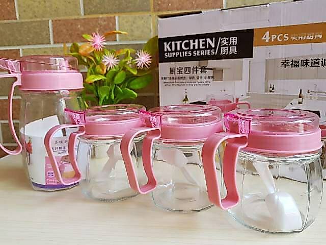 Kitchen Supplies set 4pcs/Tempat Bumbu Dapur 4 in 1