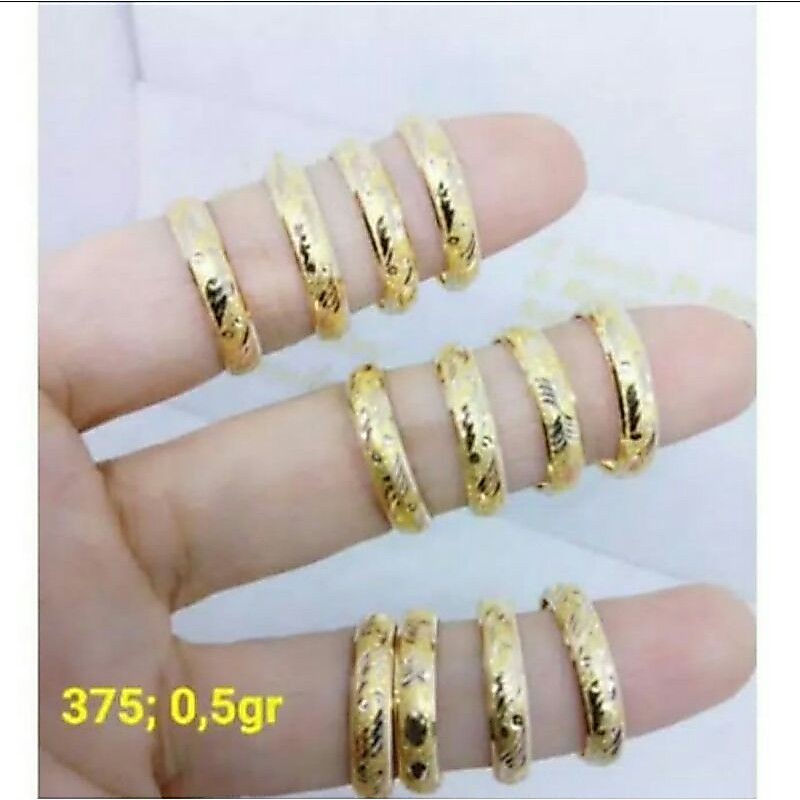 CINCIN EMAS ASLI 375 0.5 GRAM