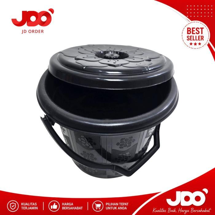 JDO Ember Gagang Tutup Bulat Plastik 5 Liter Premium Black APP Kicthenware