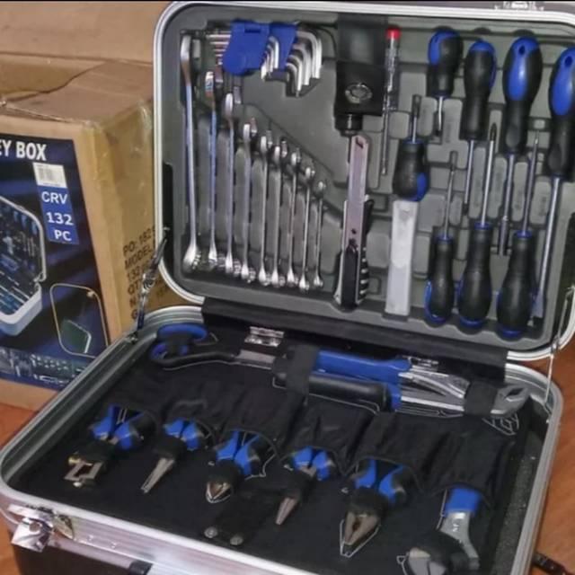 Alat pertukangan SANDS 132 pcs ABS TROLLEY Box Alat pertukangan &