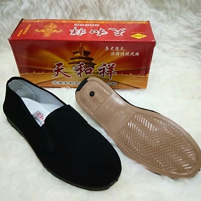 sepatu slip on kungfu kanvas kain pria bigboss import murah promo