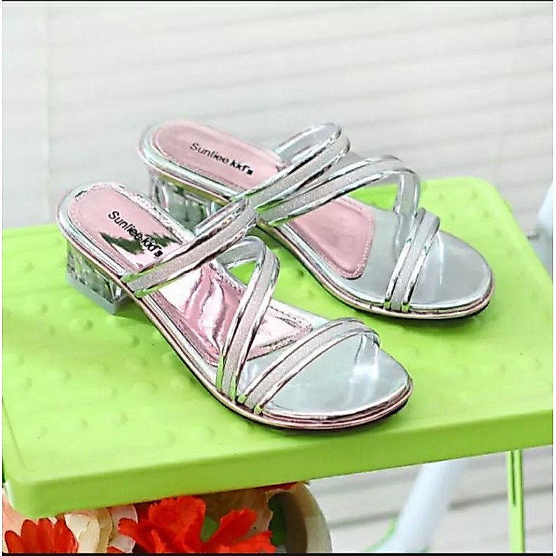 sandal hak kaca anak || sandal anak terlaris //hak kaca jely