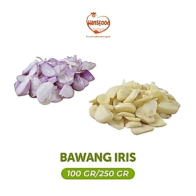 Bawang Merah Iris, Bawang Putih Iris, Bawang Bombay Iris