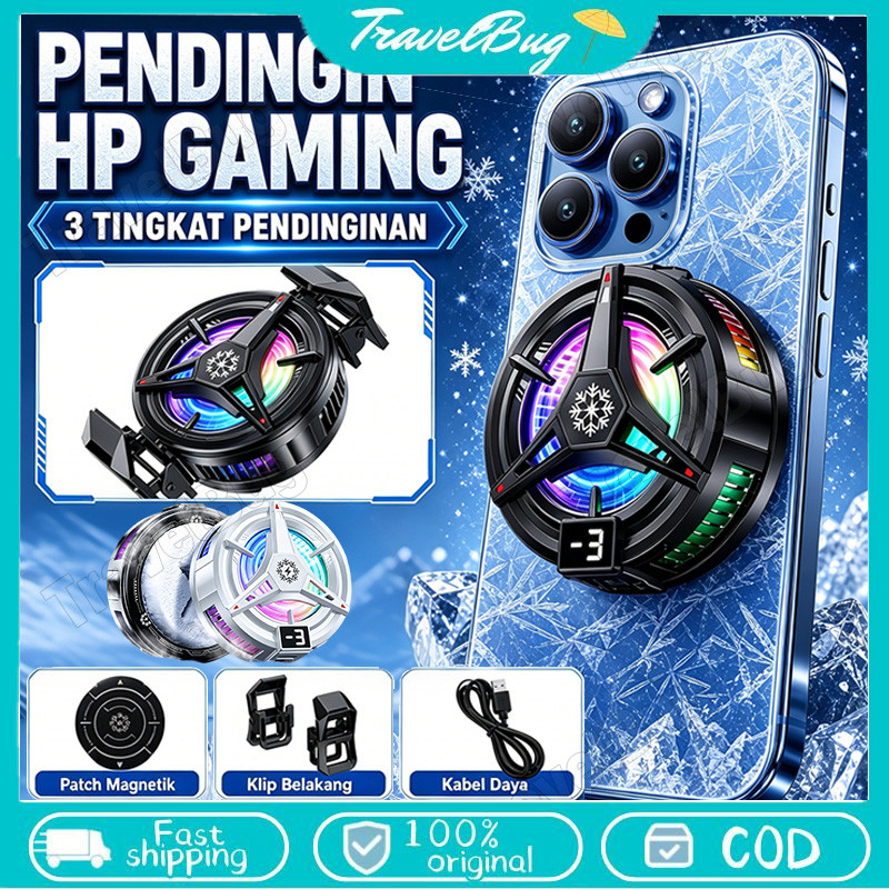 Pendingin HP Pendingin HP Magnet Semi Konduktor Pendingin Mini Ponsel 3 Kecepatan Untuk HP Panas Ant