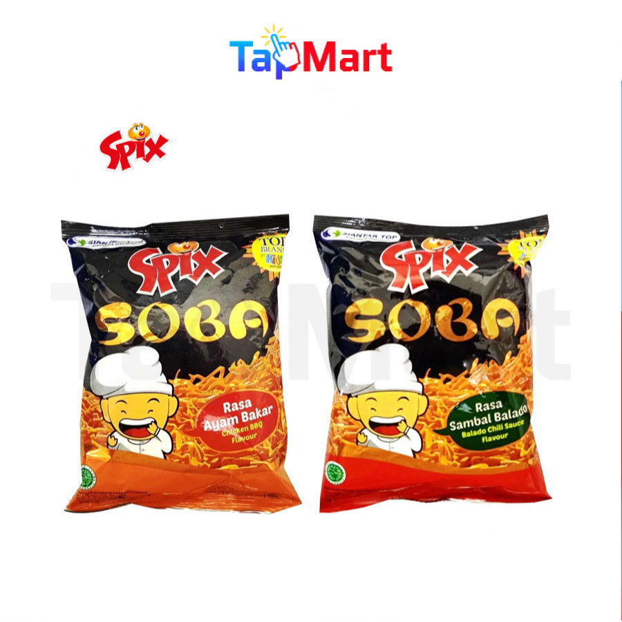 TapMart - Spix Mie Soba Ayam Bakar | Sambal Balado 21 gr Snack Mi