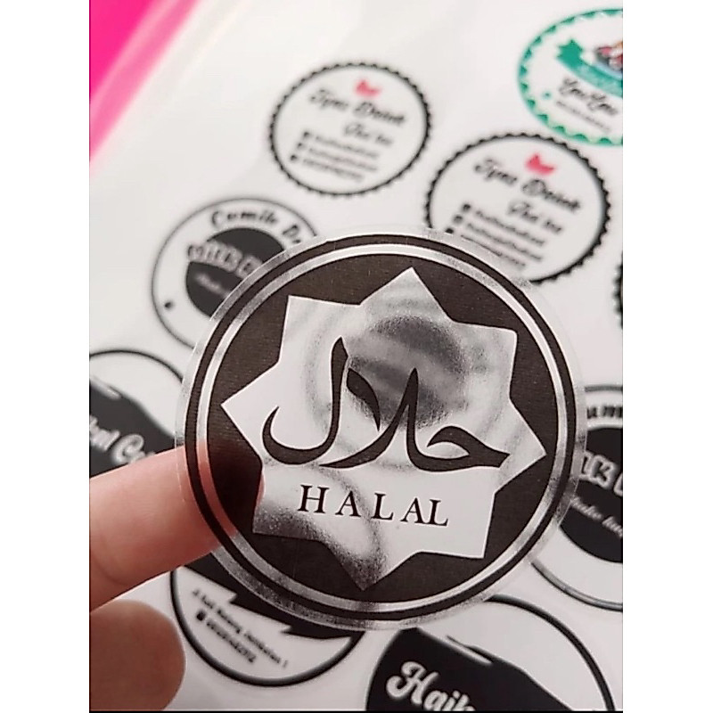 Cetak Kilat Stiker Transparan Untuk Label/Segel Box Vynil A4