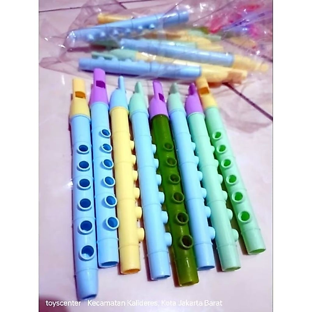 20pcs mainan seruling plastik 16cm