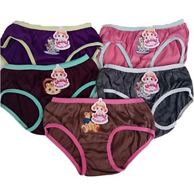 6 pcs CD Anak Merek Golden Nick|Pakaian Dalam Anak Cewe|CD Wanita|Warna Tua/Muda