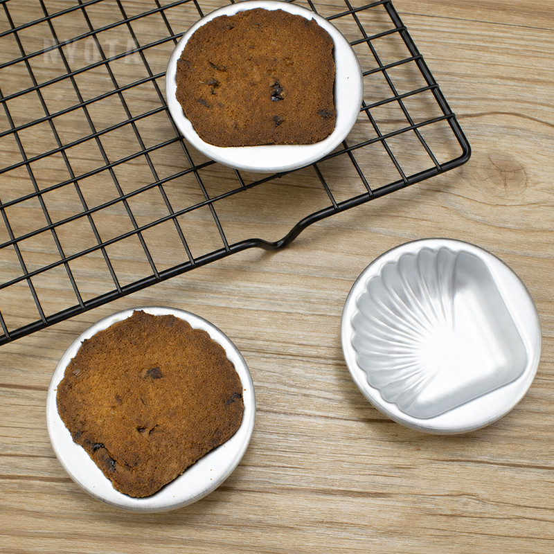 Cetakan Kue Bentuk Cangkang Aluminium | Alat Panggang Roti & Puding Peralatan Dapur Nyota