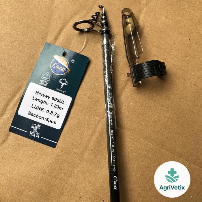 Joran Spinning Anten Ultralight Telescopic Orca Hervey 565L Carbon - 605UL