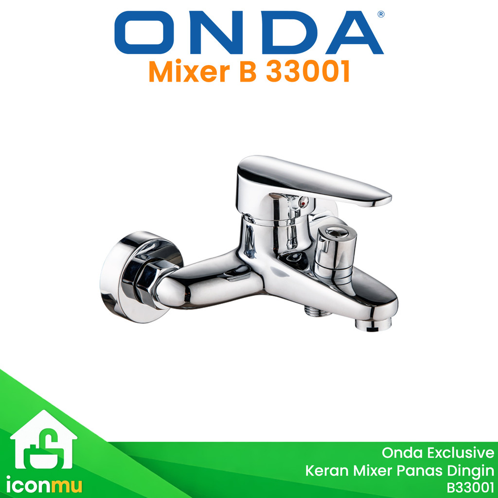 ONDA EXCLUSIVE Bathtub Mixer B33001 B 33001 Kran Kamar Mandi Panas Dingin Chrome Original Baru