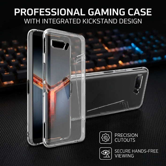 RAJA CASE FOR ASUS ROG 2 ULTRATHIN SOFTCASE TPU SILICONE HIGH QUALITY CLEAR COVER