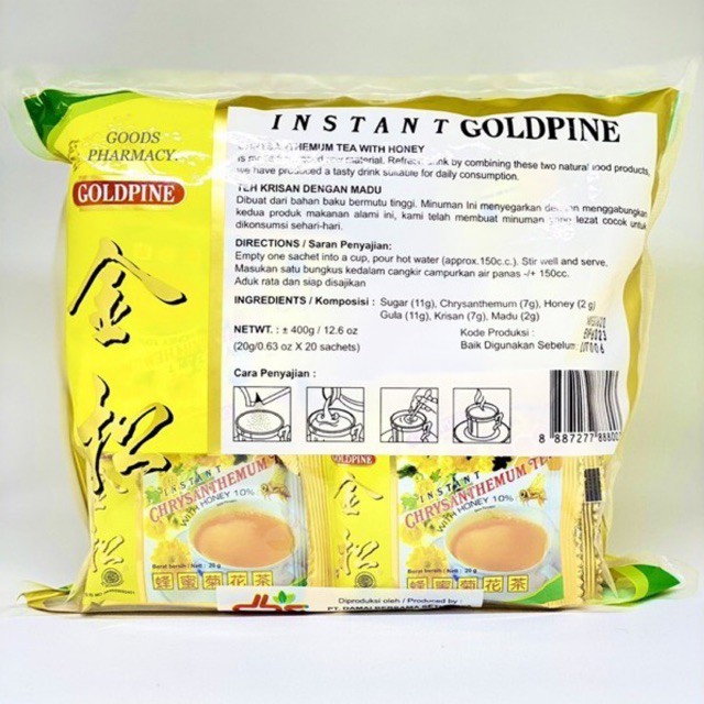 MAY Salle Goldpine Instant Chrysanthemum Tea With Honey ( Isi 20) #Teh Kembang Bunga Krisan#Teh Kris